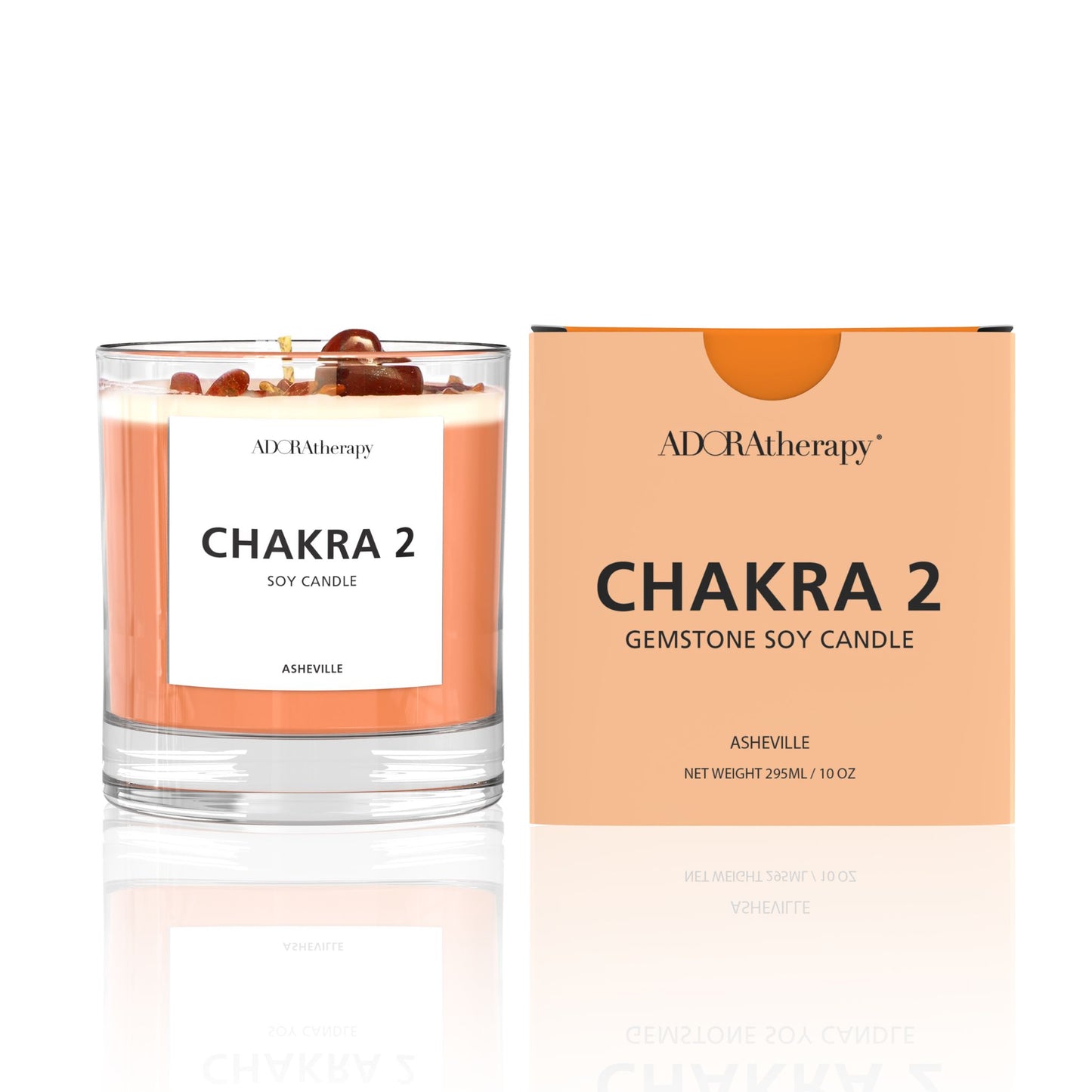 Chakra 2 Sunstone Gemstone Candle