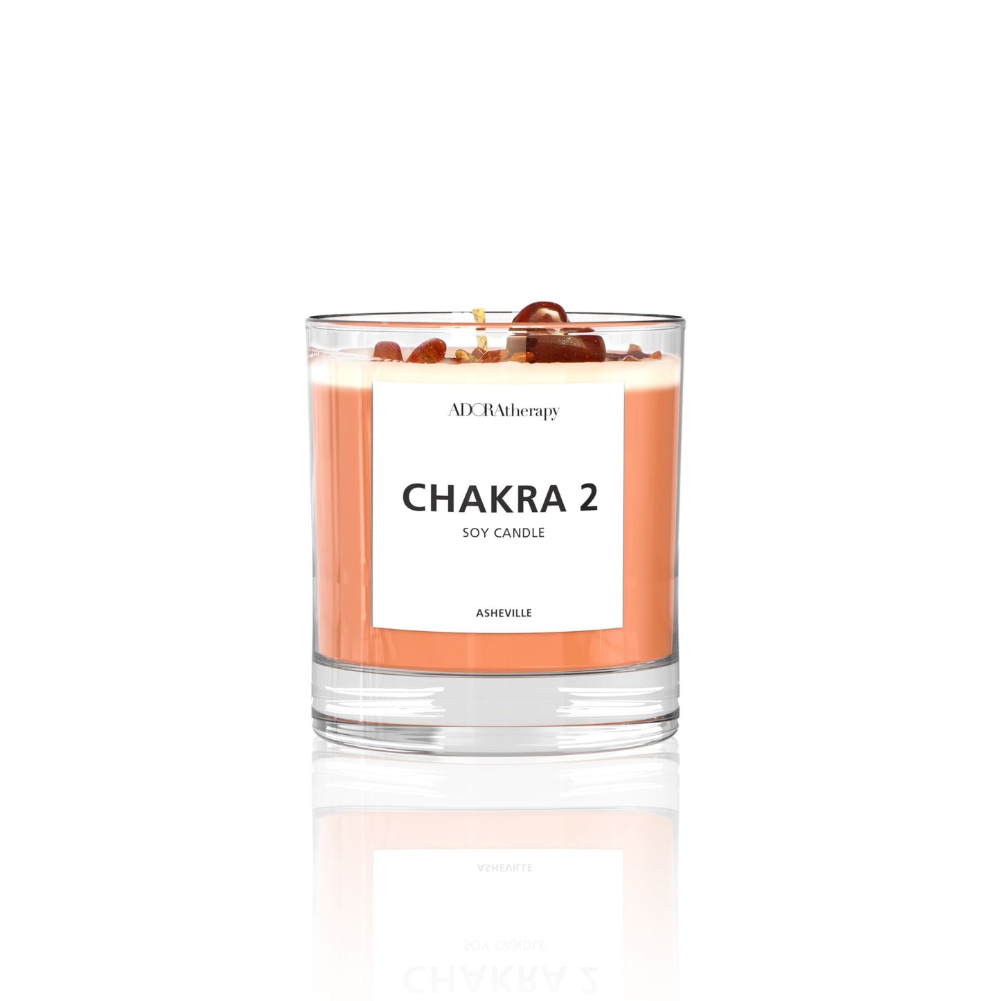 Chakra 2 Sunstone Gemstone Candle